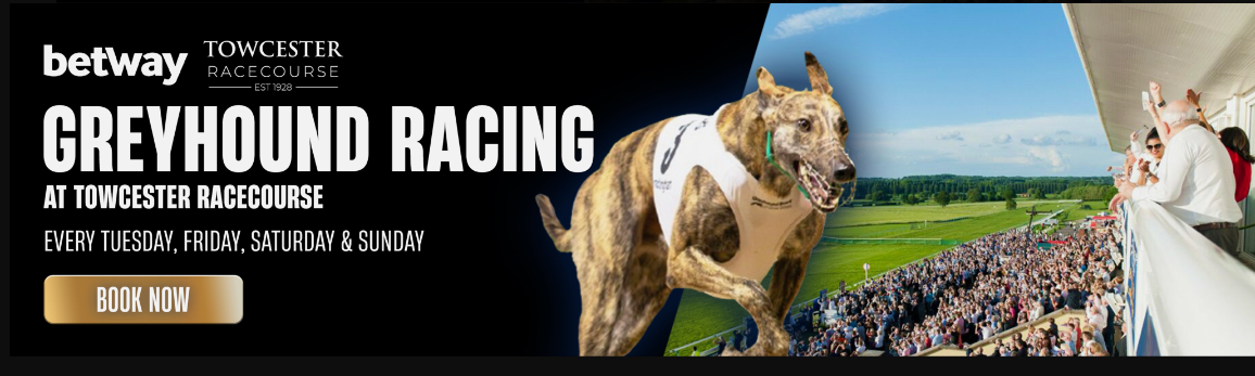 Betway Towcester greyhound racing banner