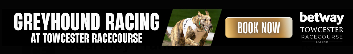 Betway Towcester greyhound racing banner